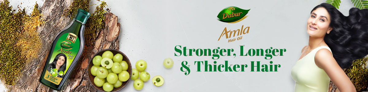 Dabur Amla Hair Oil, For Stronger, Longer & Thicker Hair: Buy pump bottle  of 550.0 ml Oil at best price in India