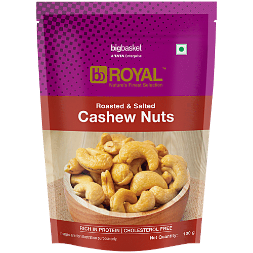 Buy Bb Royal Cashewkaju Roasted And Salted 100 Gm Pouch Online At Best ...