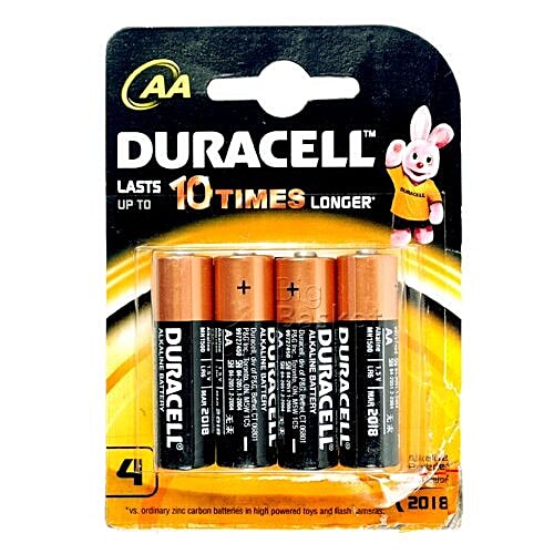 Buy Duracell Alkaline Battery Aa 4 Pcs Online at the Best Price of Rs ...