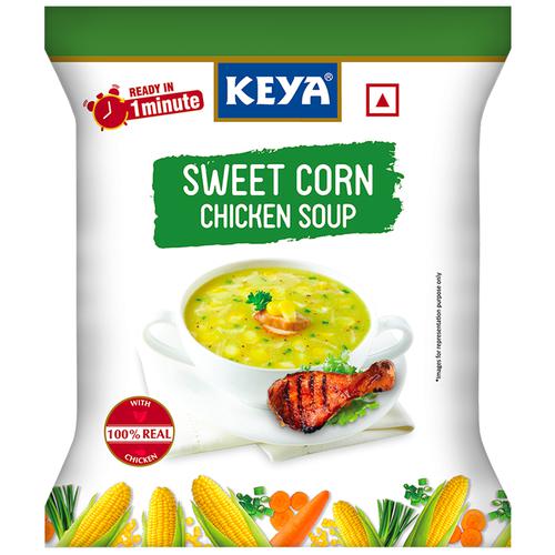 Keya Instant Soup - Sweet Corn Chicken, 13 g Pouch No Cholesterol