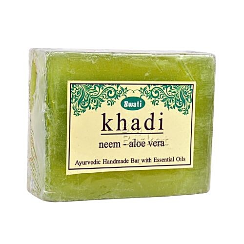 Buy Swati Khadi Neem Aloe Vera Ayurvedic Handmade Bar Online At Best