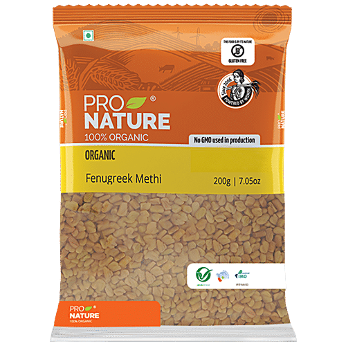 Buy Pro Nature Organic Fenugreek 200 Gm Pouch Online At Best Price of ...