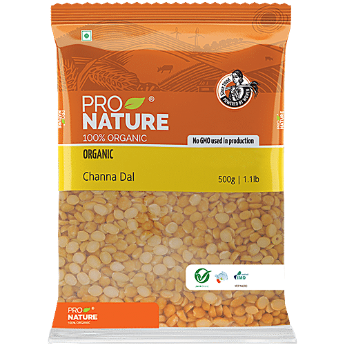 Buy Pro Nature Organic Channa Dal 500 Gm Pouch Online At Best Price of ...