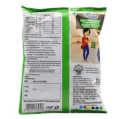 Buy Kurkure Namkeen Puffcorn Yummy Cheese 28 Gm Online At The Best Price Bigbasket