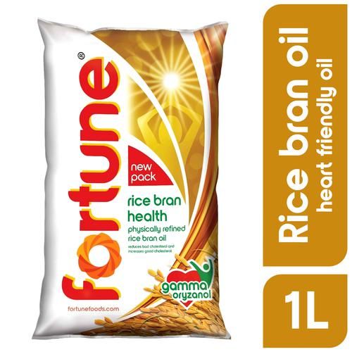 Buy Fortune Refined Oil Rice Bran 1 Ltr Pouch Online At Best Price of Rs  109.78 - bigbasket
