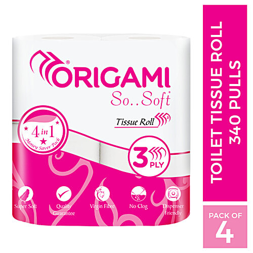 Buy Origami So Soft 3 Ply Toilet Tissue Rolls 4 Rolls Online At Best ...