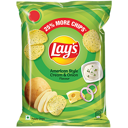 Buy Lays Potato Chips American Style Cream Onion Flavour 50 Gm Online 