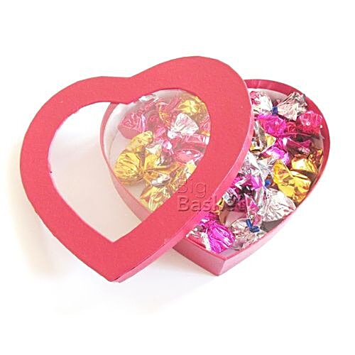 Buy Delight Foods Chocolate - Heart Transparent Box Online at Best ...