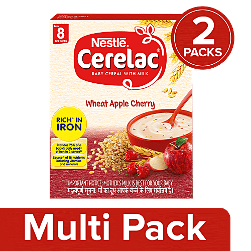 Buy Nestle Cerelac Wheat Apple Cherry Stage 2 2x300 Gm Multipack Online At Best Price Bigbasket