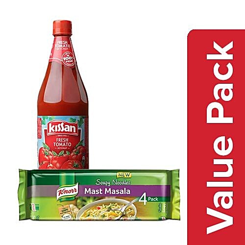 Buy Bb Combo Kissan Fresh Tomato Ketchup Kg Knorr Soupy Noodles