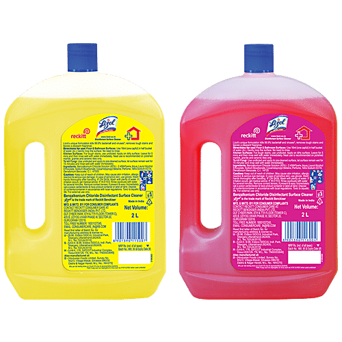 Buy Lizol Disinfectant Surface Cleaner Citrus 2 L Floor Cleaner Floral 2 L Combo 2 Items 5129