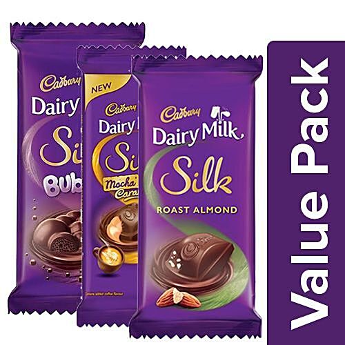 Buy Cadbury Dairy Milk Silk Bubbly, 50 Gm + Silk Mocha