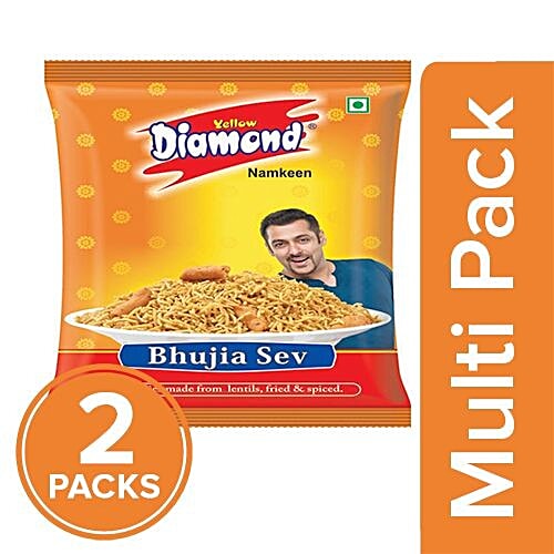 Buy yellow diamond Namkeen - Bhujia Sev 2x140 gm (Multipack) Online at ...