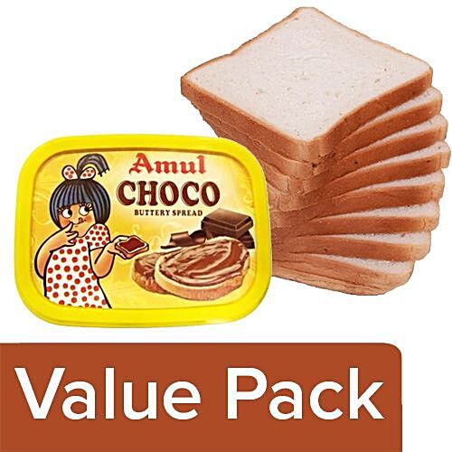 Buy Combo Amul Spread Choco 0 Gm Fresho Sandwich Bread White Chemical Free 400 Gm Combo 2 Items Online At Best Price Bigbasket