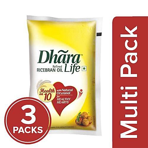 Buy Dhara Refined Oil - Rice Bran (Natural Oryzanol & Vitamin E) Online at  Best Price of Rs 405 - bigbasket