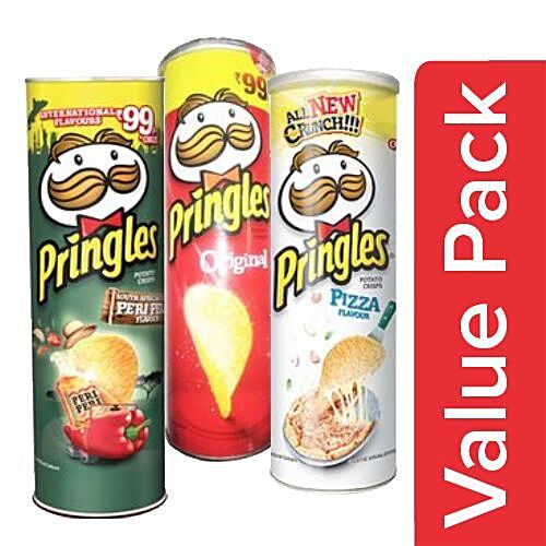 Buy Pringles Potato Crisps - Original 110G + Pizza Flavor 110G + Peri ...