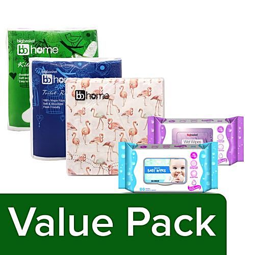 Buy bb Combo Baby Wipes - Sea Breeze+Lavender+Toilet Roll ...