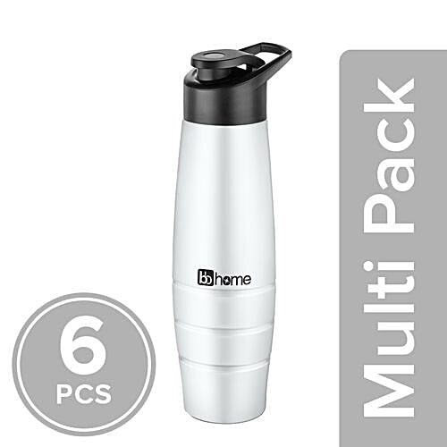 Buy BB Home Aqua stainless steel Bottle with Sipper Cap - White Matt ...