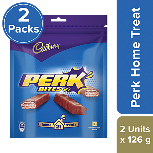 Cadbury Perk Chocolate Coated Wafer Home Treats 2 x 126 g