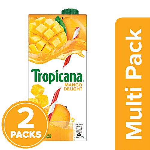 Tropicana Fruit Juice - Mango Delight, 2 x 1 L (Multipack) 