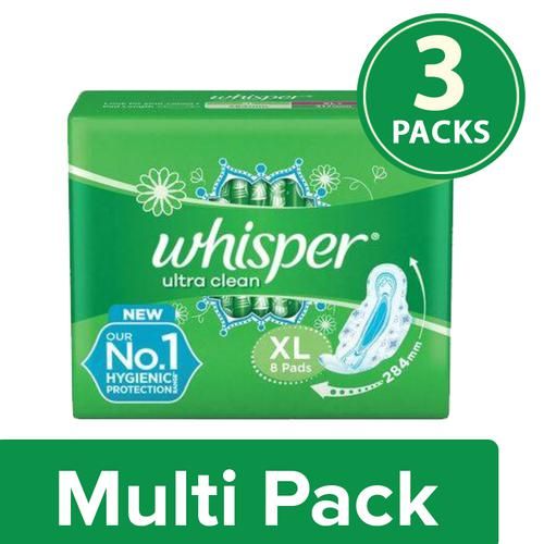 Buy Whisper Sanitary Pads Maxi Fit L Wings 8 Pads Online At Best Price of Rs  85 - bigbasket