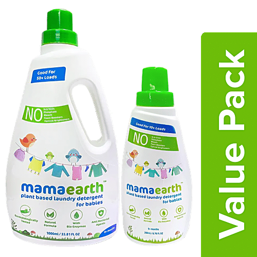 Buy Mamaearth Plant Based Laundry Detergent 1 L + Plant Based Laundry