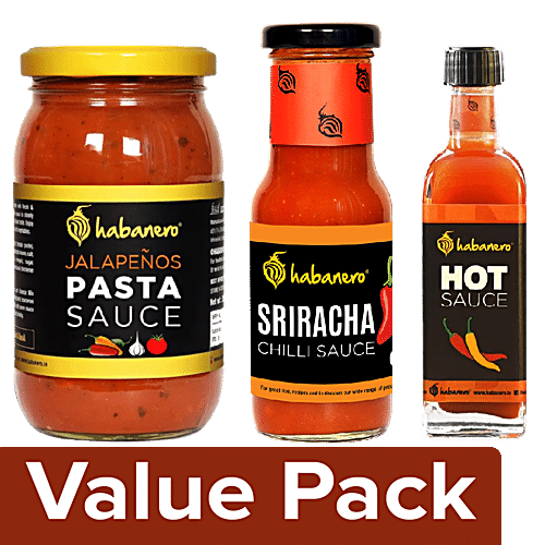 Buy Habanero Jalapeno Pasta Sauce 385 g + Sriracha Chilli Sauce 185 g + Hot  Sauce 75 ml Online at Best Price of Rs  - bigbasket