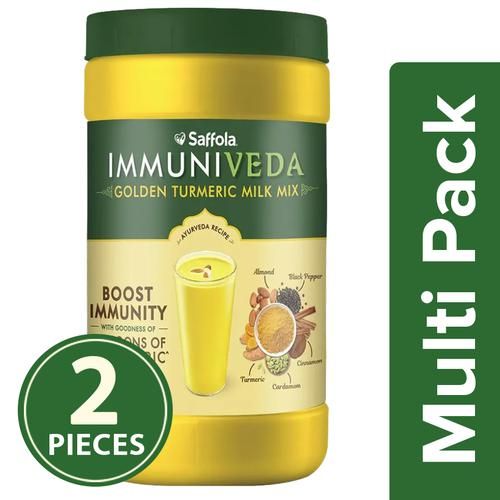 Buy Saffola Immuniveda Golden Turmeric Milk Mix Immunity Booster