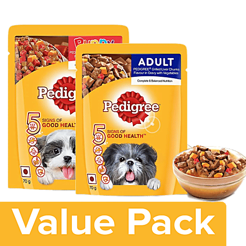 pedigree chicken and liver chunks