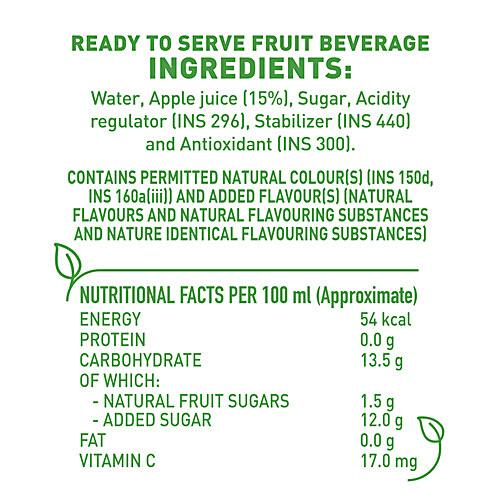 Buy B Natural Apple Juice - Goodness Of Fiber, Made From Choicest ...