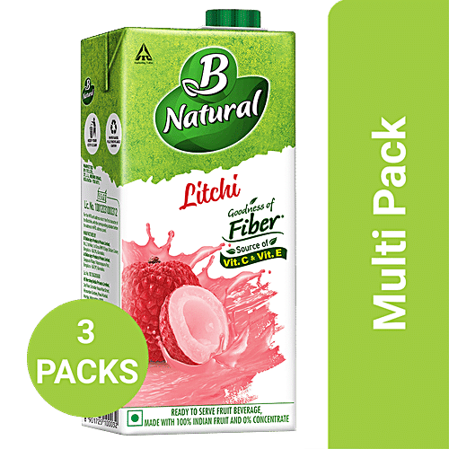 Buy B Natural Litchi Juice - Rich In Fibre, Vitamin C & E, 100% Fruit ...