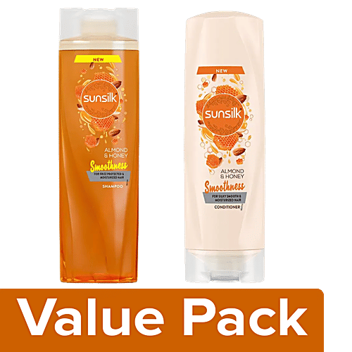 Buy Sunsilk Almond And Honey Shampoo 370 Ml Almond And Honey Conditioner 180 Ml Online At Best 4133