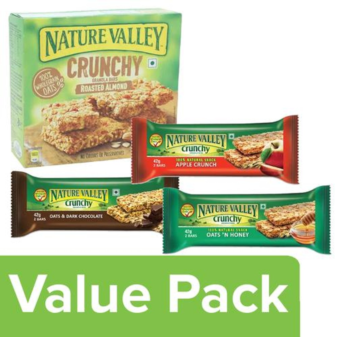 Buy Nature Valley Crunchy Granola Bar Apple Crunchoats And Dark Chocolateroasted Almond 42g 2580