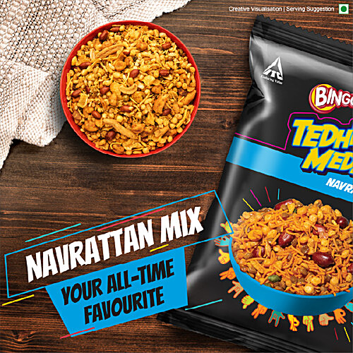 Buy Bingo Tedhe Medhe - Navrattan Mix, Namkeen Mixture Online At Best ...