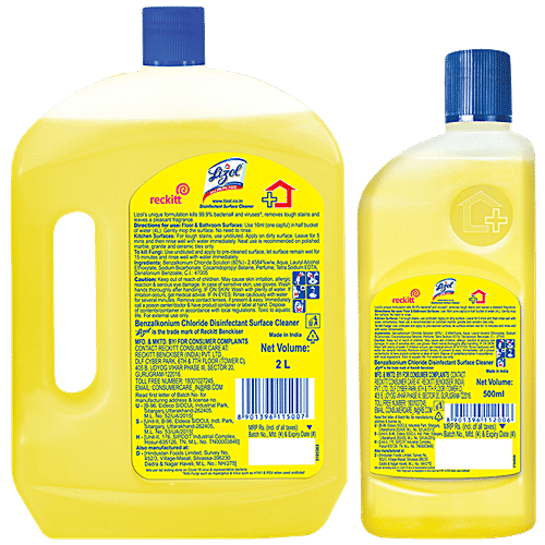 Buy Lizol Disinfectant Surface Cleaner - Citrus 2 L + Floor Cleaner -  Lavender 2 L Combo (2 Items) Online at Best Price. of Rs 801.84 - bigbasket