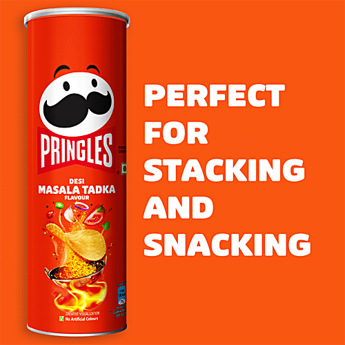 Buy Pringles Potato Chips - Desi Masala Tadka Flavour, Crunchy & Crispy ...