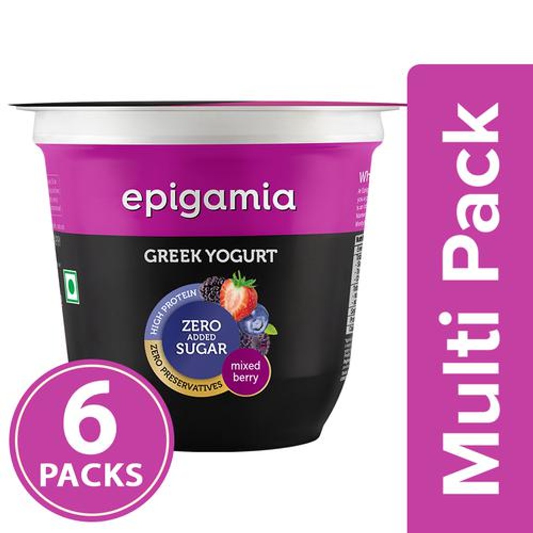 Buy Epigamia Greek Yogurt Mixed Berry, No Added Sugar Online at Best