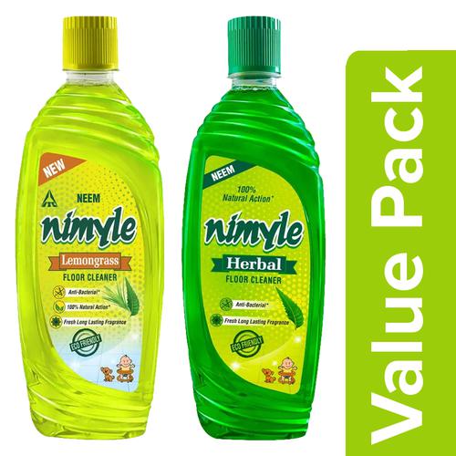 Buy Nimyle Floor cleaner Neem and Lemongrass + Herbal floor cleaner Neem ,  each 500 ml Online at Best Price of Rs 177.65 - bigbasket