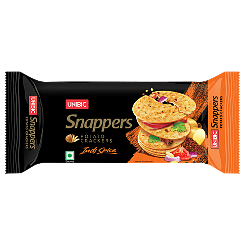 Buy UNIBIC Snappers Potato Crackers - Cream & Onion, Light, Crispy ...