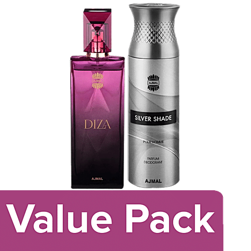 Buy Ajmal Ajmal Diza EDP 100ml and Silver Shade Deo 200ml for Men