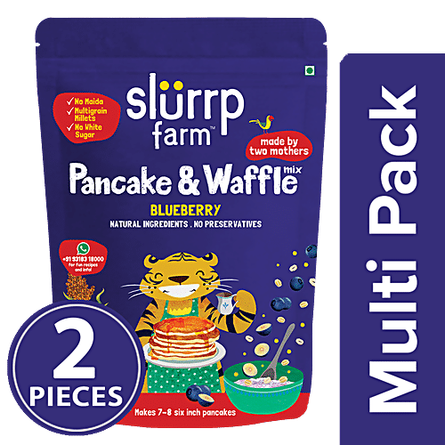 Buy Slurrp Farm Millet Pancake Waffle Mix Blueberry Supergrains Online At Best Price Of Rs