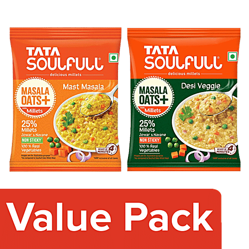 Buy Tata Soulfull Masala Oats-Mast Masala+ Desi Veggie Online at Best Price  of Rs 30 - bigbasket