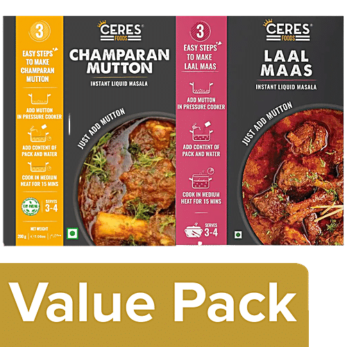 Ceres Foods Champaran Mutton + Laal Maas, 200 g Each, Combo 2 Items 