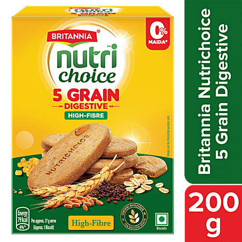 Buy Britannia Nutri Choice Grain Digestive Multigrain Biscuits High Fibre With Honey Online