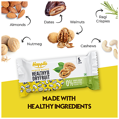 Buy Happilo Premium Walnut Healthy Dry Fruit Bar - Rich In Protein ...