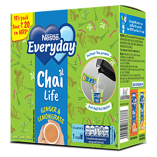 Buy Nestle Everyday Chai Life Instant Tea Premix Ginger & Lemongrass