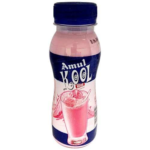 Buy Amul Kool Rose Flavor 200 Ml Glass Bottle Online at the Best Price ...