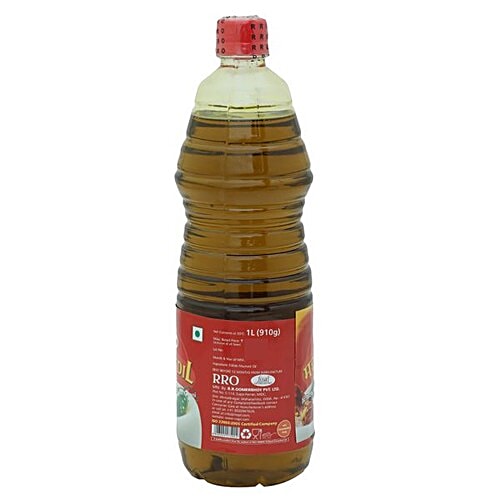 Rro Oil - Premium Mustard (Kachi Ghani), 1 L Bottle Natural & Healthy