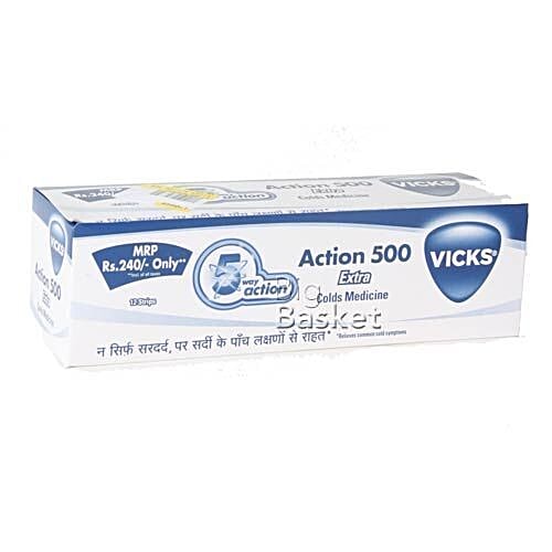 Buy Vicks Action 500 - Extra Colds Medicine Online at Best Price of Rs