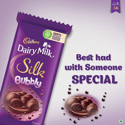 Buy Cadbury Dairy Milk Silk Bubbly Chocolate Bar 50 Gm Online At Best ...